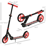 Miscellaneous-Foldable Kick Scooter for 14+ Adults and Kids w/ Lightweight Aluminum Frame, Adjustable Handlebars, 7.75'' Big Wheels and Rear Wheel Brake - Outdoor Style Company