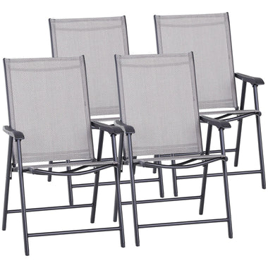Outdoor and Garden-Folding Outdoor Patio Chairs Set of 4 Stackable Portable for Deck, Garden, Camping and Travel - Outdoor Style Company