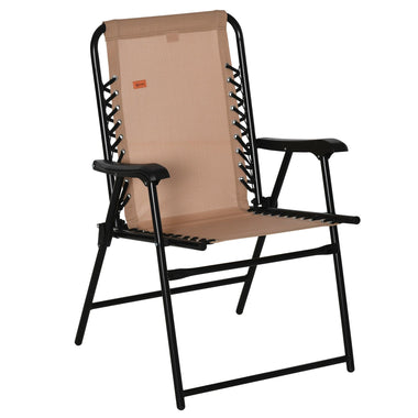 Outdoor and Garden-Folding Patio Chair, Outdoor Portable Armchair Camping Chair for Camping, Pool, Beach, Lawn, Deck, Beige - Outdoor Style Company