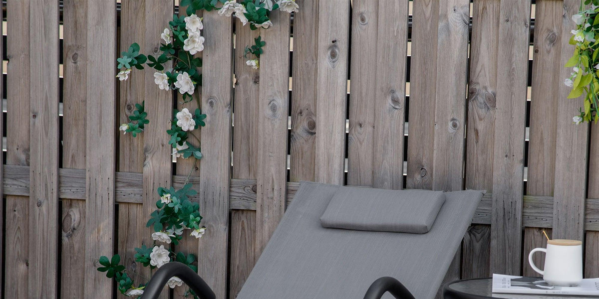 Garden Rocking Sun Lounger Outdoor Zero-gravity Reclining Rocker Loung