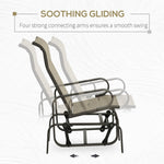 Outdoor and Garden-Gliding Lounger Chair, Outdoor Swinging Chair with Smooth Rocking Arms and Lightweight Construction for Patio Backyard, Tan/Brown - Outdoor Style Company