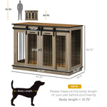 Pet Supplies-Heavy Duty Dog Crate, Dog Cage End Table with Divider Panel, Dog Crate Furniture for Large Dog and 2 Small Dogs, Oak - Outdoor Style Company