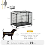 Outdoor and Garden-Heavy Duty Metal Dog Crate, Folding Pet Cage & Kennel with Removable Tray & 4 Wheels for Indoor Outdoor Use, Gray - Outdoor Style Company