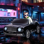 Toys and Games-Kids Bentley 12V Ride on Car with Remote Control, Battery Powered Car with LED Lights, MP3, Horn, Music & 2 Motors for 37-72 Months, Black - Outdoor Style Company