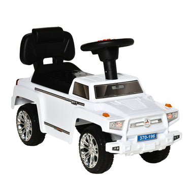 Toys and Games-Kids Ride on Push Car, SUV Style Sliding Walking Car for Toddle with Horn, Music, Working Lights, Hidden Storage & Anti-dumping System, White - Outdoor Style Company