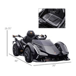 Toys and Games-Lamborghini Licensed Kids Ride On Car, 12V Battery Powered Electric Toy Car with Remote Control, Children Toddler Gift for 3-5 Years Old, Black - Outdoor Style Company