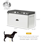 Pet Supplies-Large Elevated Dog Bowls with Storage Drawer Containing 21L Capacity, Raised Dog Feeding Station with 2 Stainless Steel Bowls, White - Outdoor Style Company
