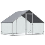 Pet Supplies-Large Metal Chicken Coop, Walk-in Poultry Cage Galvanized Hen Playpen House with Cover and Lockable Door for Outdoor, 10' x 6.5' x 6.5', Silver - Outdoor Style Company