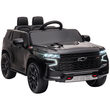 Toys and Games-Licensed Chevrolet TAHOE Electric Car for Kids with Remote Control, 12V Battery Powered Ride On Car with 2 Speeds for 3-6 Years Old, Black - Outdoor Style Company