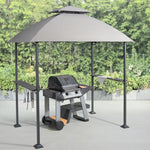 0-Mainstays Ledger 5' X 8' Outdoor Grill Gazebo with Canopy - Outdoor Style Company