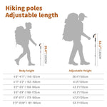 -Naturehike Trekking Poles 2pcs Carbon Fiber Collapsible Telescopic Lightweight - Outdoor Style Company