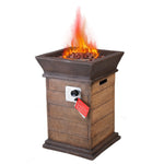 -Outdoor 19.69'' L. x 19.69'' W. x 29.13 H. Gas Fire Pit - Outdoor Style Company