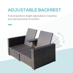 Outdoor and Garden-Outdoor 3pc PE Rattan Wicker Patio Love Seat Lounge Chair Set - Outdoor Style Company