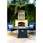-Outdoor 43"x 43"x24'' Black Square Fire Pit Table - Outdoor Style Company