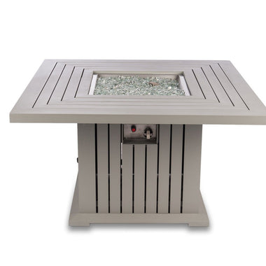 -Outdoor 43"x 43"x24'' Gray Square Fire Pit Table - Outdoor Style Company