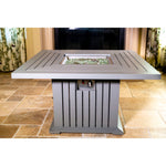 -Outdoor 43"x 43"x24'' Gray Square Fire Pit Table - Outdoor Style Company