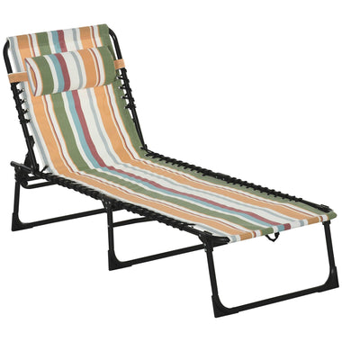 Outdoor and Garden-Outdoor Folding Chaise Lounge Chair Portable Lightweight Reclining Sun Lounger with 4-Position Adjustable Backrest for Patio, Deck, Colored - Outdoor Style Company