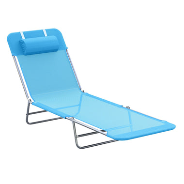 Outdoor and Garden-Outdoor Folding Lounge Chair, 4-Positon Sun Tanning Chair, Lightweight Pool Chaise Lounge - Outdoor Style Company