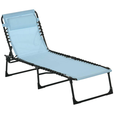 Outdoor and Garden-Outdoor Folding Patio Lounge Chair Portable Reclining Garden Sun Chaise Lounger with 4-Position Adjustable Backrest for Patio, Deck, Green - Outdoor Style Company