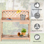 Outdoor and Garden-Outdoor Garden Potting Bench, Wooden Workstation Table With Drawers - Outdoor Style Company
