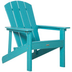 Outdoor and Garden-Outdoor HDPE Adirondack Deck Chair,Plastic Lounger with High Back and Wide Seat, Turquoise - Outdoor Style Company