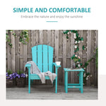 Outdoor and Garden-Outdoor HDPE Adirondack Deck Chair,Plastic Lounger with High Back and Wide Seat, Turquoise - Outdoor Style Company