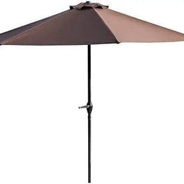 -Outdoor Market Umbrella with Crank 9 Feet 6 Ribs For Additional Support - Outdoor Style Company