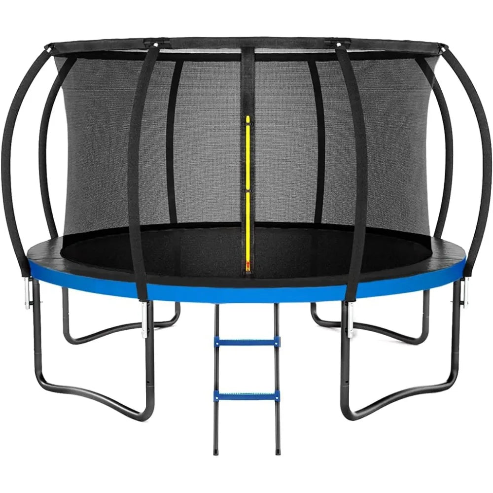 -Outdoor Trampolines for Kids and Adults, Recreational Trampoline with Enclosure Net & Ladder - Outdoor Style Company