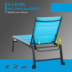 Outdoor and Garden-Patio Lounge Chair, Pool & Sun Tanning Chair with Five-Position Reclining Back - Outdoor Style Company