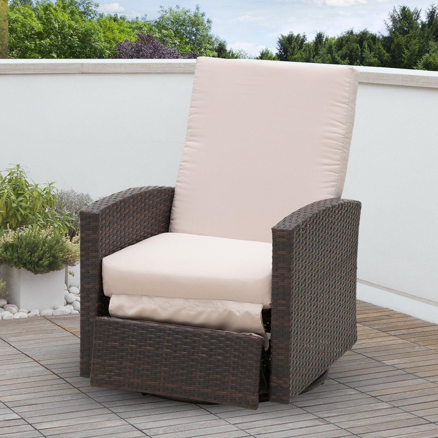 Outdoor and Garden-Patio Patio Lounge Chair, Recliner Chair with Footrest - Outdoor Style Company