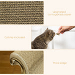 -PawHut Cat Corrugated Paper Scratching Bed Pad Board Toy Pet Furniture with Catnip Brown - Outdoor Style Company