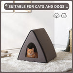 -PawHut Heated Cat Shelter House A-Frame Water-resistant Pet Bed Small Animal Playpen Crate with Zippered Roof - Outdoor Style Company