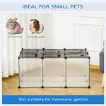 -PawHut Small Animal Playpen, C&C Cage Transparent Customizable Fence with Door for Guinea Pigs, Chinchilla, 14 x 18 in - Outdoor Style Company