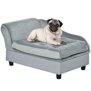 Pet Supplies-Plush Dog Sofa, Dog Couch Sofa Bed for Small Dogs Cats with Storage, Cushion, Light Blue, 30" x 18" x 16" - Outdoor Style Company