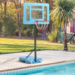 Miscellaneous-Poolside Basketball Goal, 36.5"-48.5" Height Adjustable Portable Hoop System, Backboard & Fillable Base, Blue - Outdoor Style Company