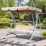 Outdoor and Garden-Porch Swing with Stand and Adjustable Canopy Outdoor Swing Chair Bench - Outdoor Style Company