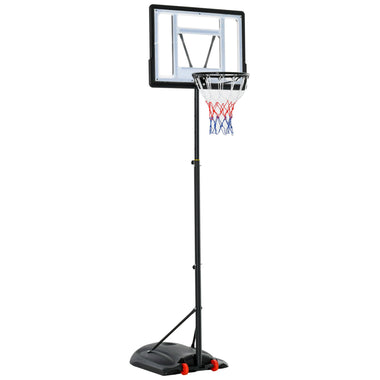 Miscellaneous-Portable Freestanding Basketball Hoop Stand 5.5ft-7.5ft Adjustable Transparent Backboard Basketball Hoop with Wheels For Teenage Player - Outdoor Style Company