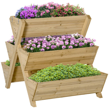 Outdoor and Garden-Raised Garden Bed, Freestanding Planter Stand with 5 Planting Boxes and 4 Hooks, Good for Herbs, Flowers, or Vegetables in Patio Balcony - Outdoor Style Company