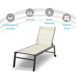 Outdoor and Garden-Reclining Chaise Lounge Outdoor Wooden Lounge With Wheels & Adjustable Backrest Bed Lounger White - Outdoor Style Company