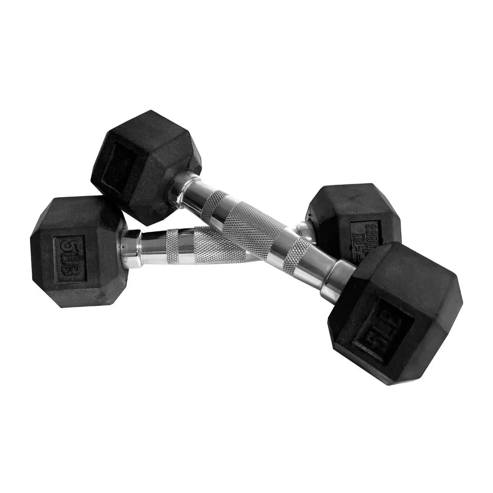 -Rubber Hex Dumbbell Pairs, 35 lbs. x 2 Pair - Outdoor Style Company