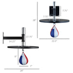 Sports and Fitness-Speed Bag Platform, Wall Mounted Speedball for Boxing, MMA Workout Punching Bag Height Adjustable for Home Gym - Outdoor Style Company