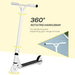 Toys-Stunt Scooter Pro Scooter Entry Level Freestyle Scooter w/ Lightweight Alloy Deck for 14 Years and Up Teens, Adults, White - Outdoor Style Company