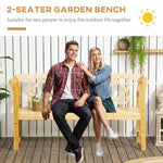 Outdoor and Garden-Stylish Patio Wooden Bench, Three-seater Outdoor Bench, Loveseat - Outdoor Style Company