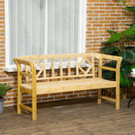 Outdoor and Garden-Stylish Patio Wooden Bench, Three-seater Outdoor Bench, Loveseat - Outdoor Style Company