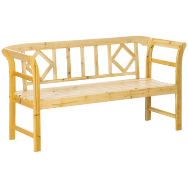Outdoor and Garden-Stylish Patio Wooden Bench, Three-seater Outdoor Bench, Loveseat - Outdoor Style Company