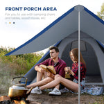 Outdoor and Garden-Teepee Tent, Easy Set-Up Camping Tent with Porch Area, Floor and Carry Bag, for 2-3 Person Outdoor Backpacking Camping Hiking, Blue - Outdoor Style Company