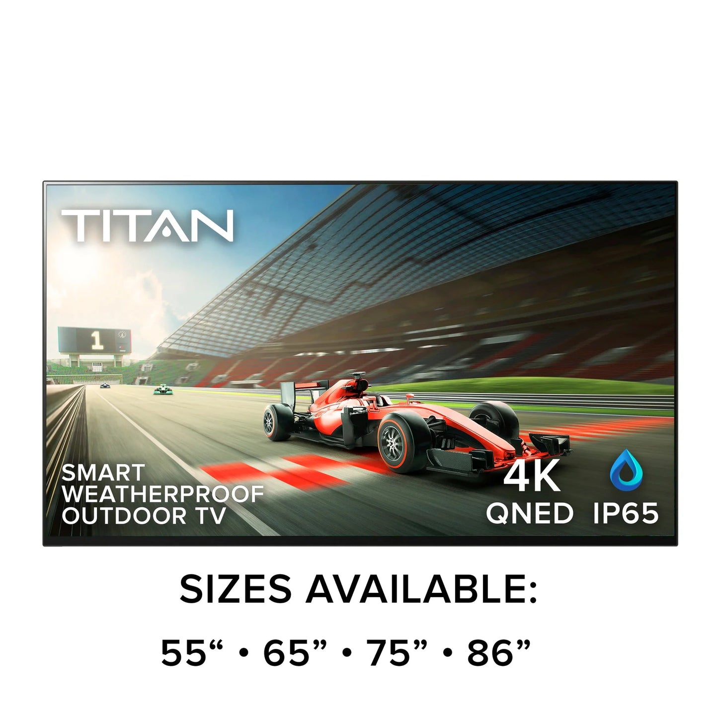 -Titan Full Sun Outdoor Smart TV 4K QNED MiniLED 120hz HDR10 Mil-Spec IP65 Weatherproof - Outdoor Style Company