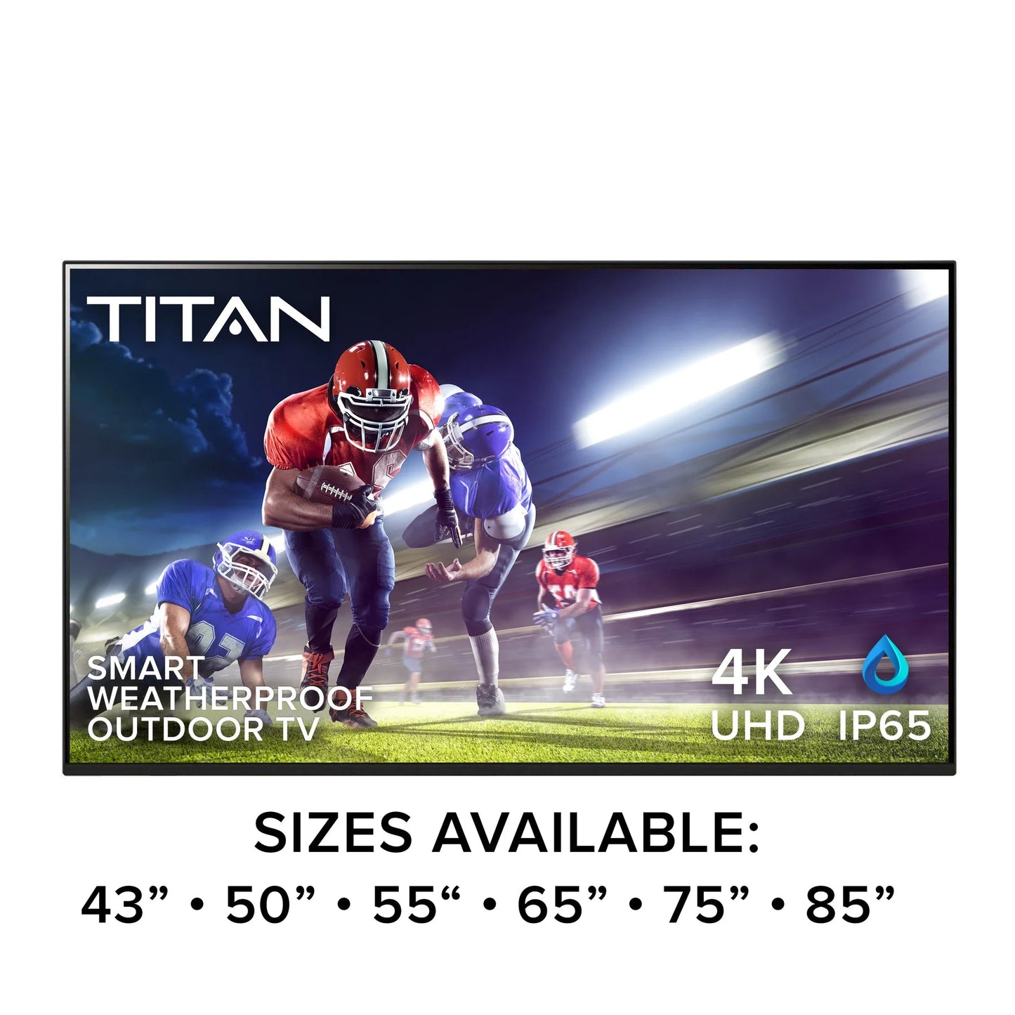 -Titan Partial Sun Outdoor Smart TV 4K LED Edge Lit UHD 60hz HDR10 Mil-Spec IP65 Weatherproof TV - Outdoor Style Company