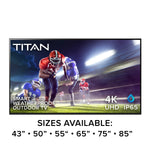 -Titan Partial Sun Outdoor Smart TV 4K LED Edge Lit UHD 60hz HDR10 Mil-Spec IP65 Weatherproof TV - Outdoor Style Company