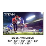 -Titan Partial Sun Outdoor Smart TV 4K LED Edge Lit UHD 60hz Mil-Spec Weatherproof Nanocoated - Outdoor Style Company